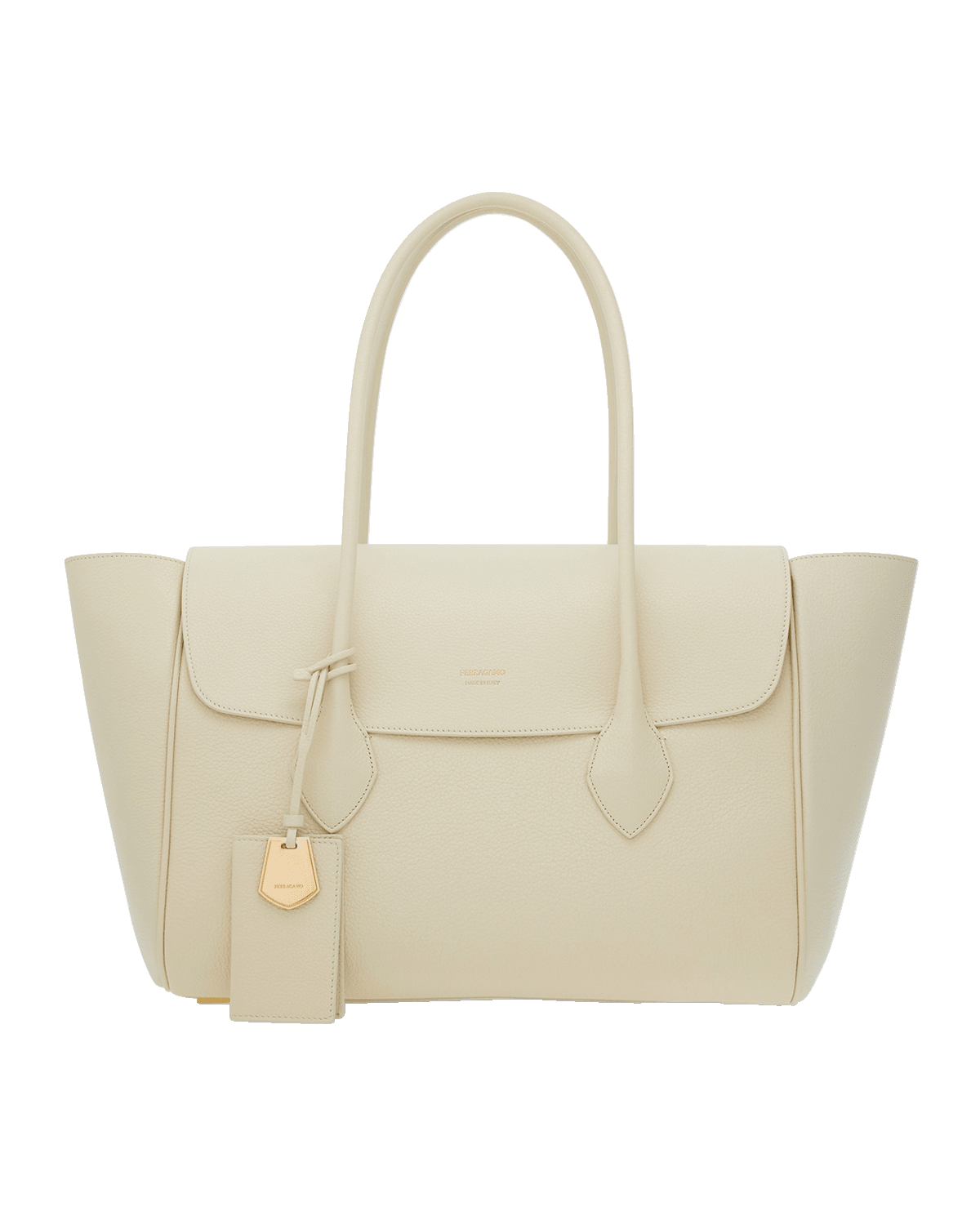 Ferragamo East-West Leather Top-Handle Bag