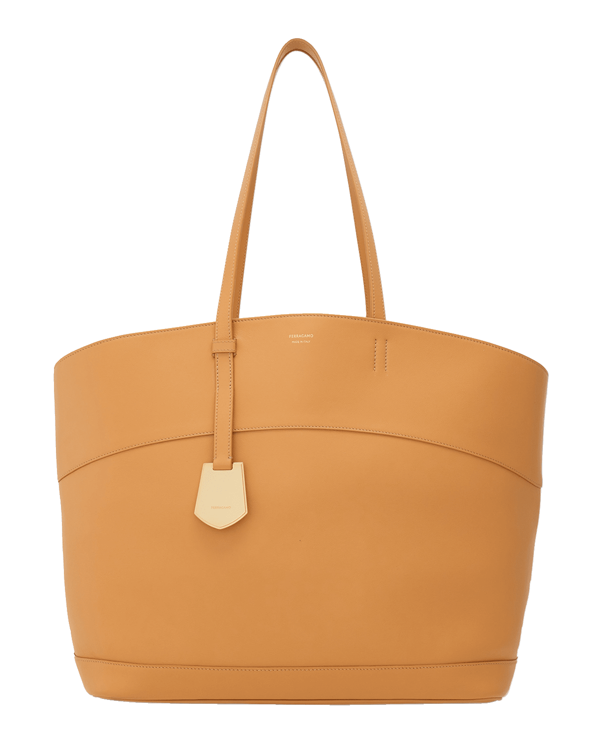 Ferragamo Charm Large Leather Tote Bag