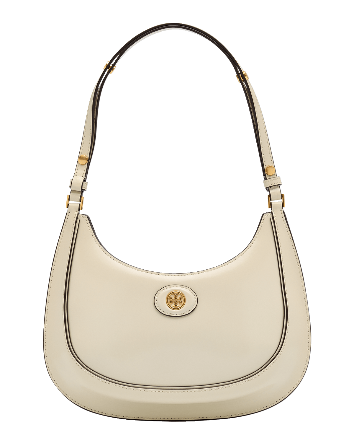 Tory Burch Robinson Crescent Leather Convertible Shoulder Bag