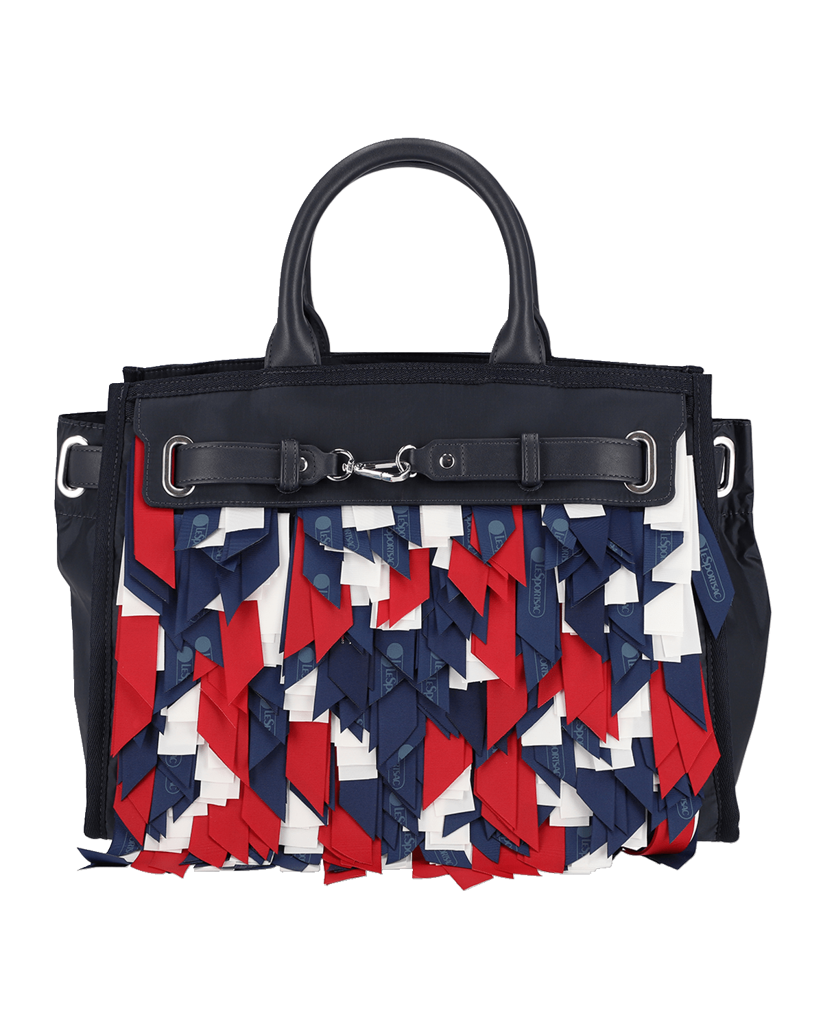 Libertine x LeSportSac Johnny Go Lightly Logo Fringe Top-Handle Bag