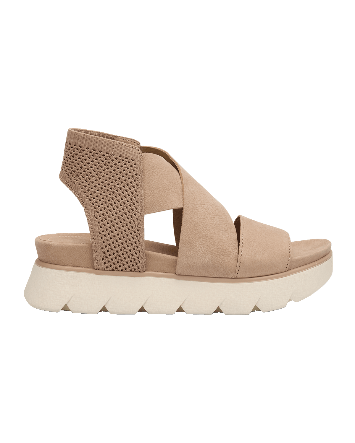 Eileen Fisher Chant Sporty Leather Wedge Sandals