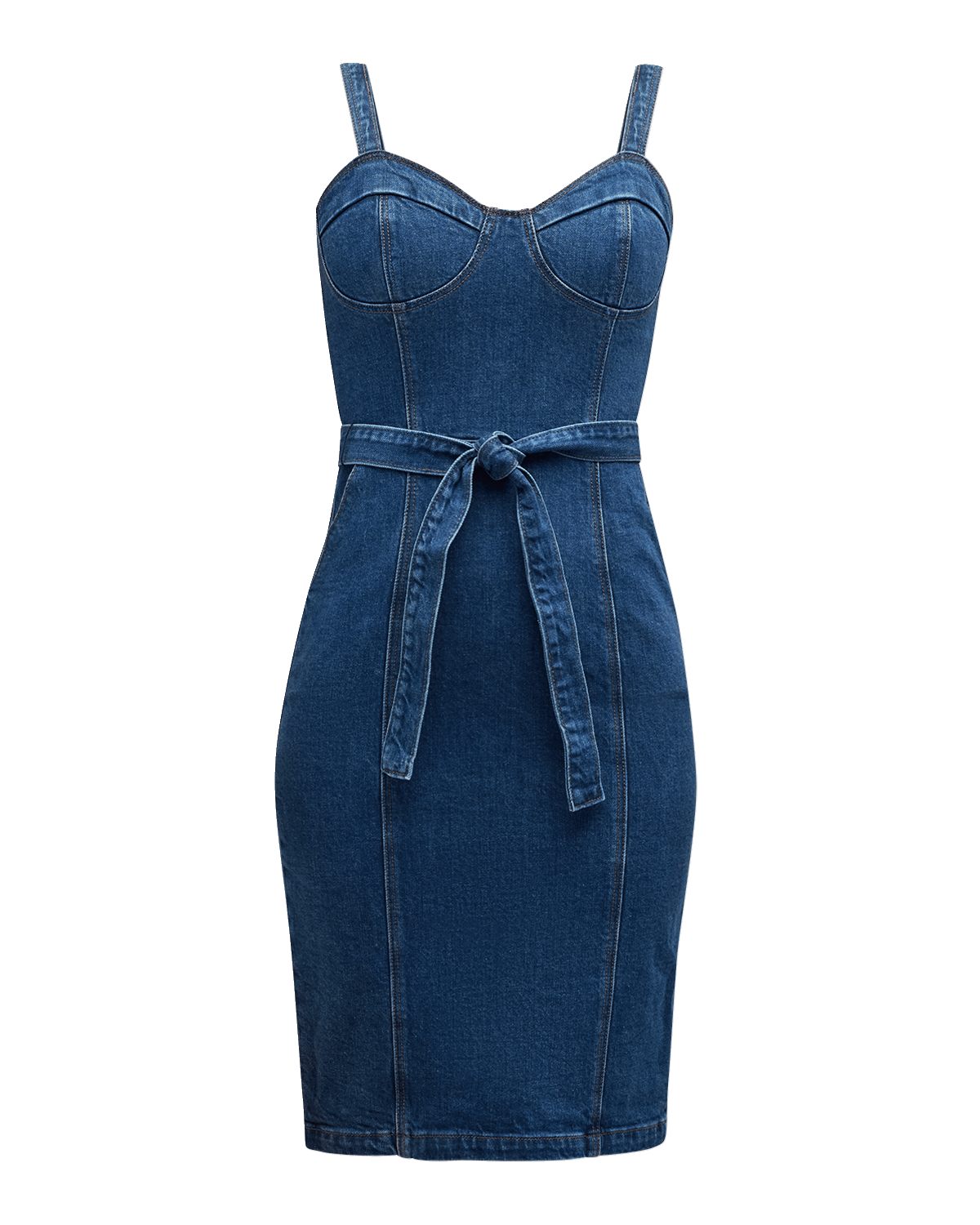 PAIGE Giulia Denim Midi Dress
