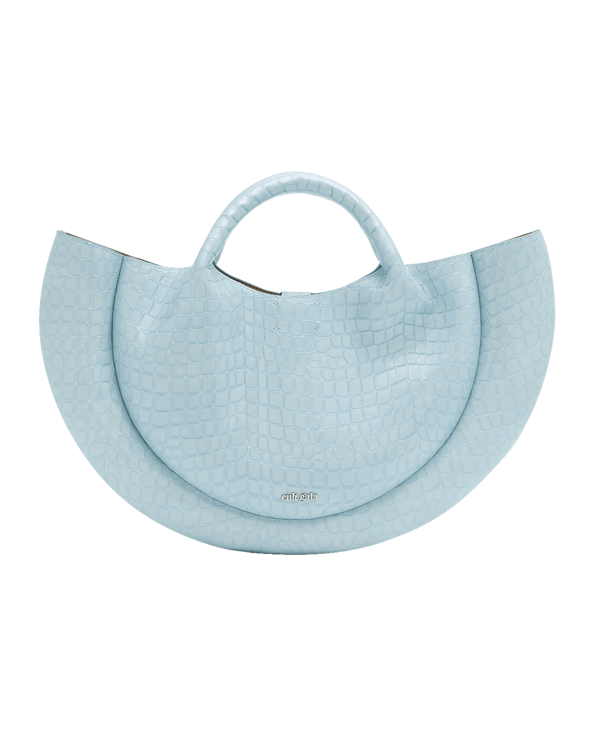 Cult Gaia Bella Croc-Embossed Top Handle