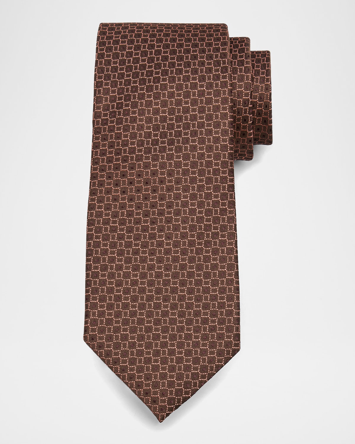 Charvet Men 's Silk Micro-Geometric Tie