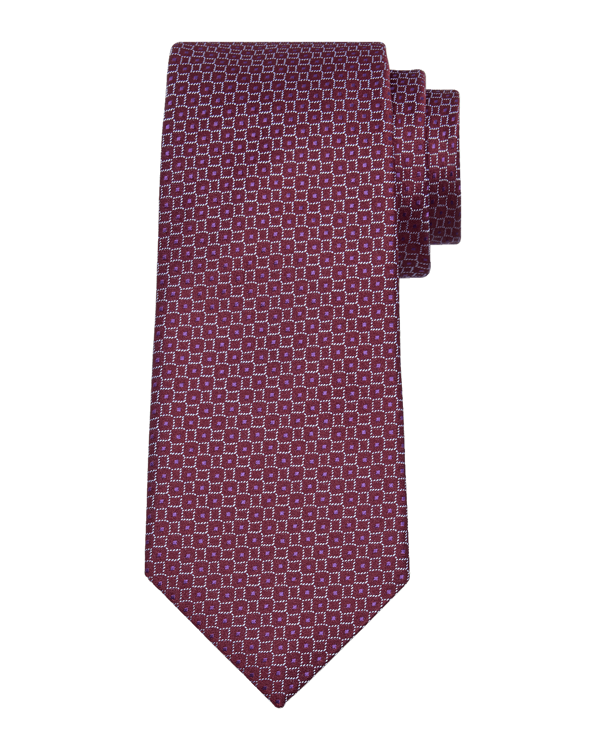 Charvet Men's Silk Micro-Geometric Tie
