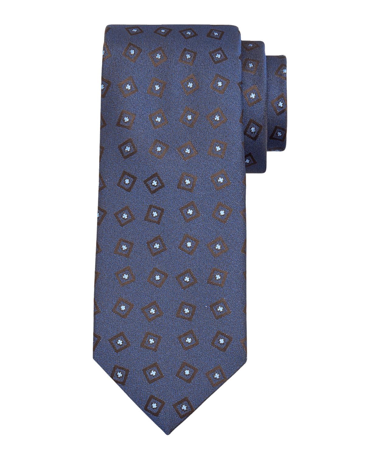 Charvet Men's Square-Print Silk Tie