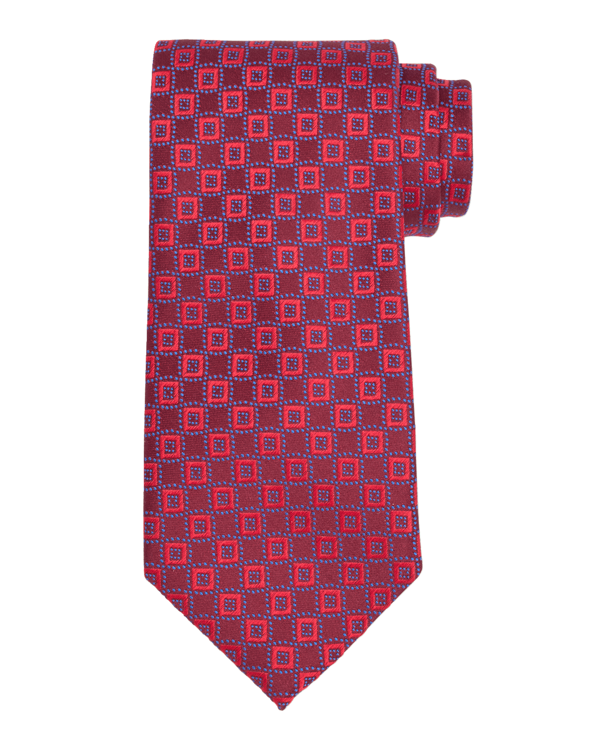 Charvet Men's Silk Micro-Square Jacquard Tie
