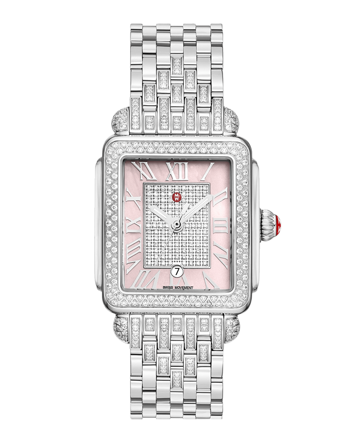 MICHELE Limited Edition Deco Madison Mid Peony Pave Center Watch