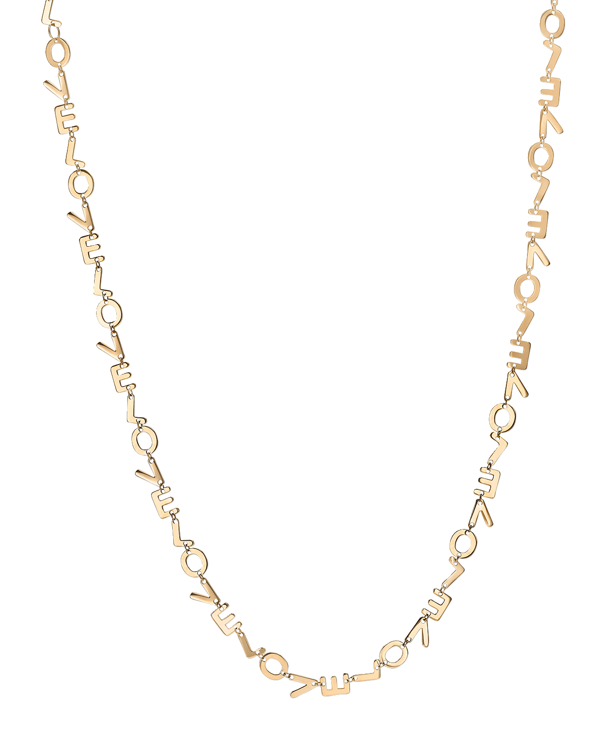 LANA 14K Gold Laser Love Chain Necklace