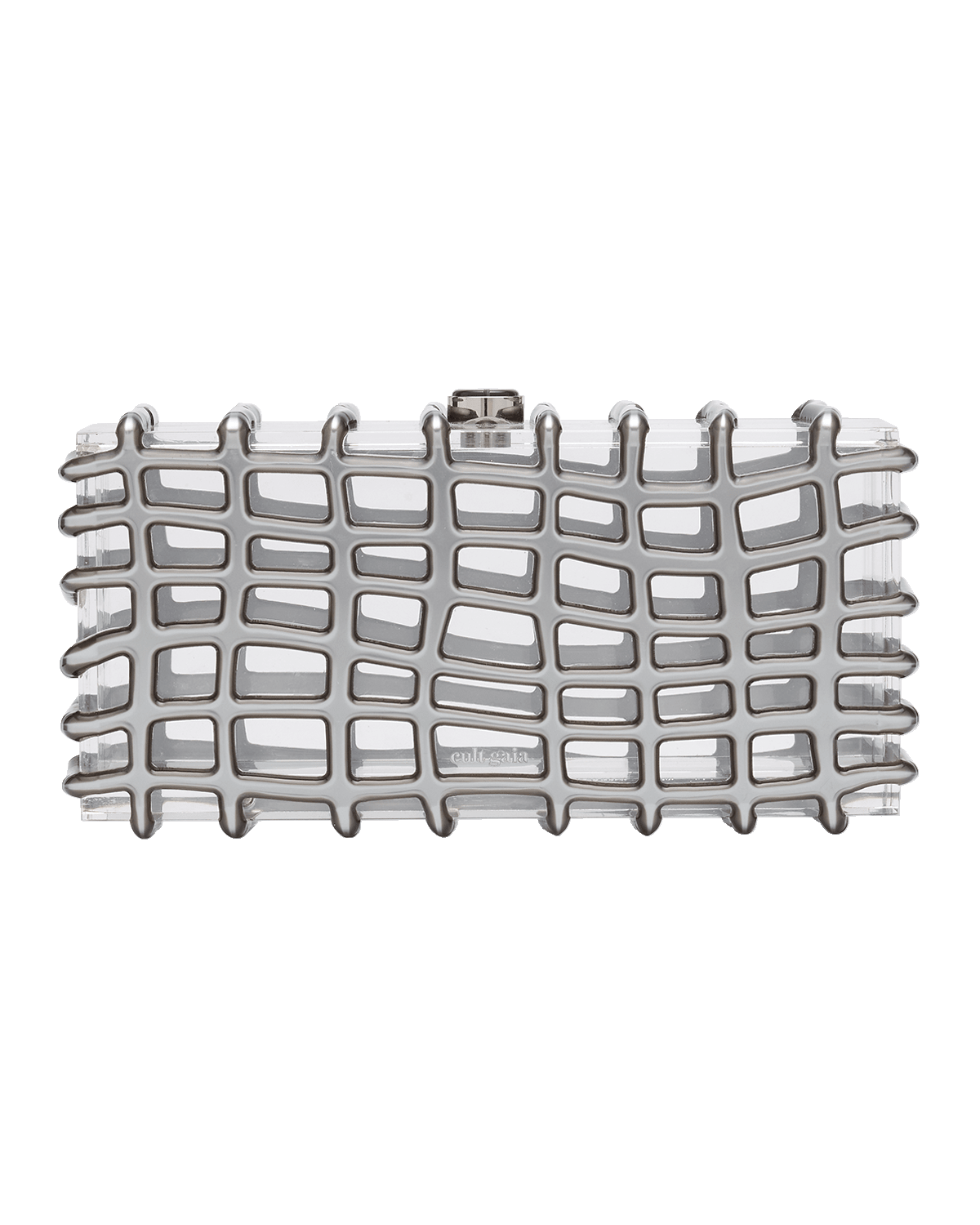 Cult Gaia Rina Caged Clear Clutch Bag
