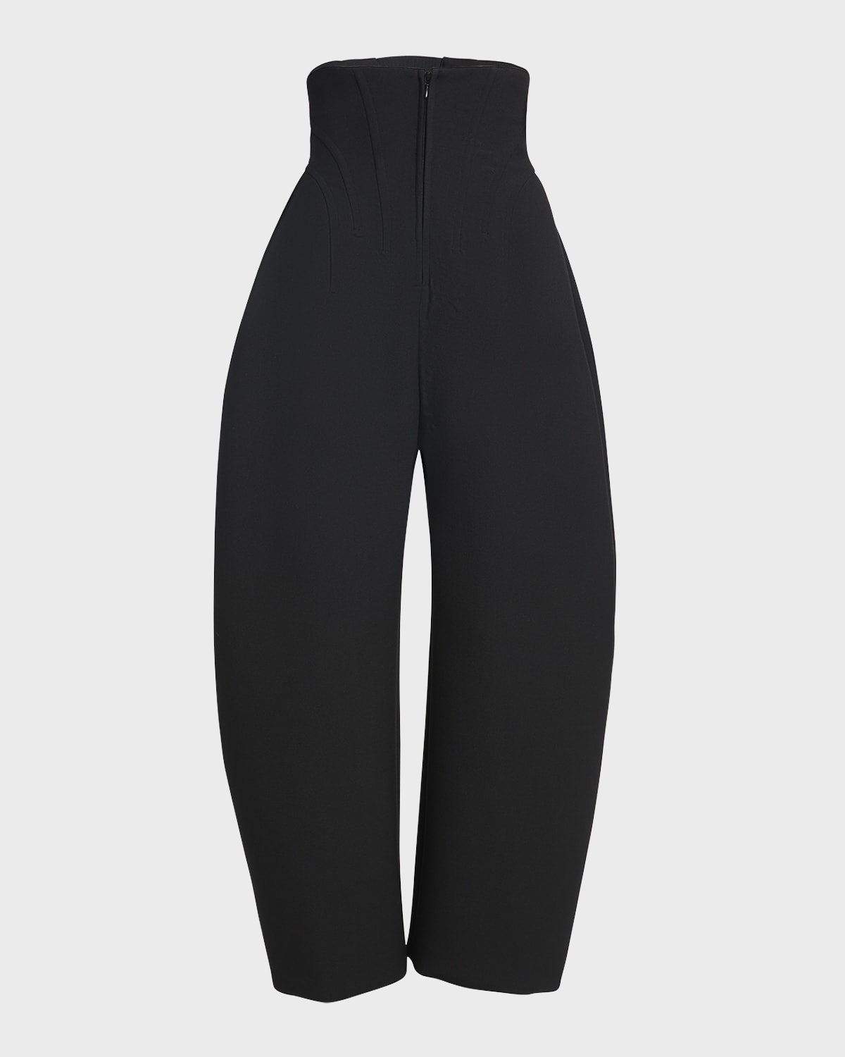 ALAIA High-Rise Arched Wide-Leg Corset Trousers