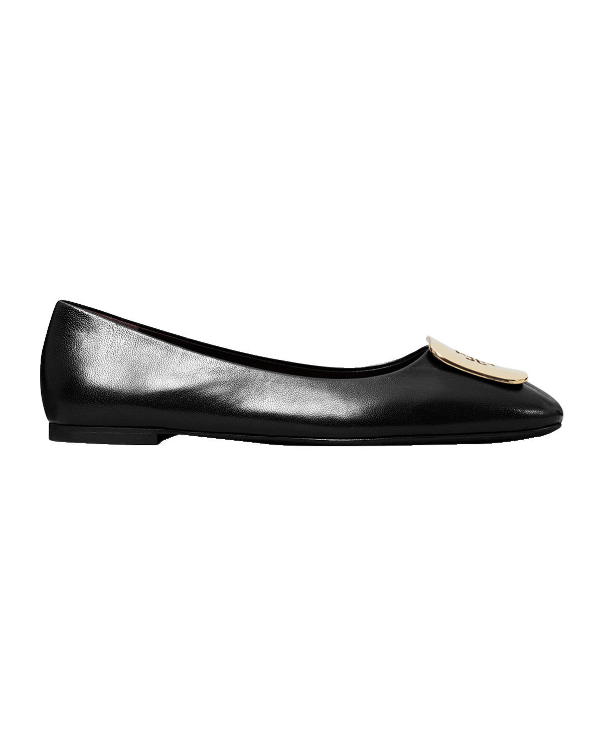 Tory Burch Georgia Leather Medallion Ballerina Flats