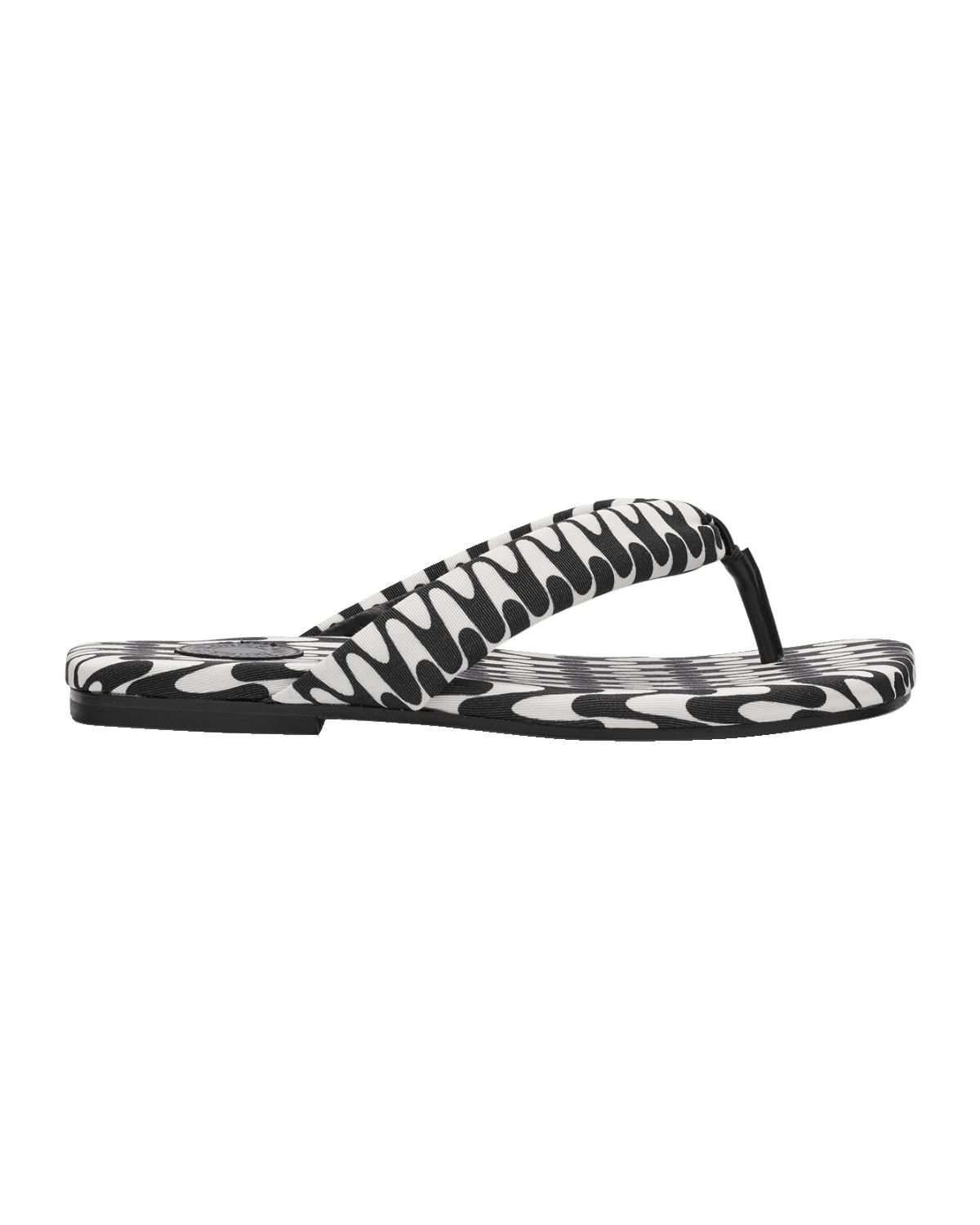 Dries Van Noten Check Cotton Thong Sandals