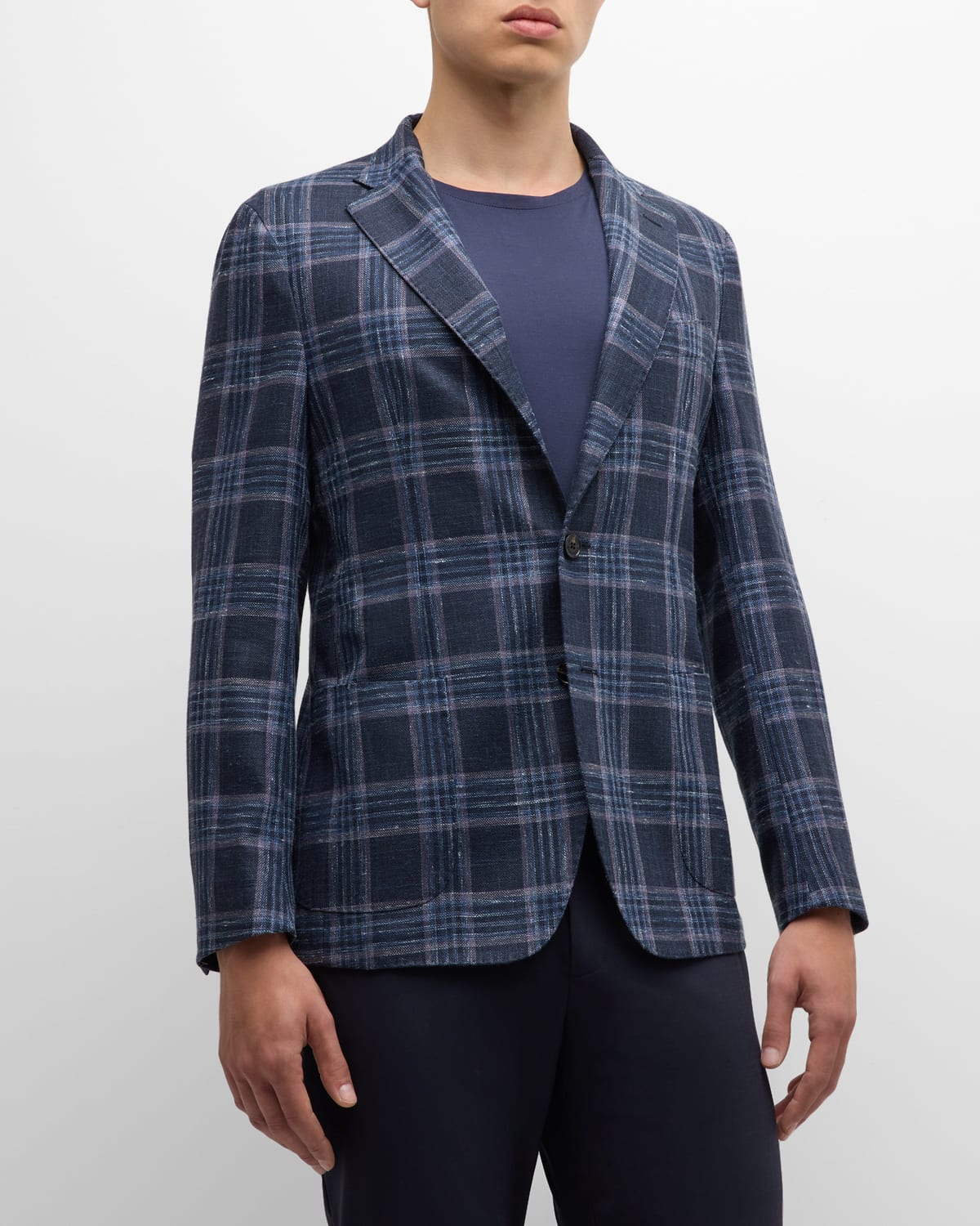 Baldassari Men's Plaid Wool Sport Coat