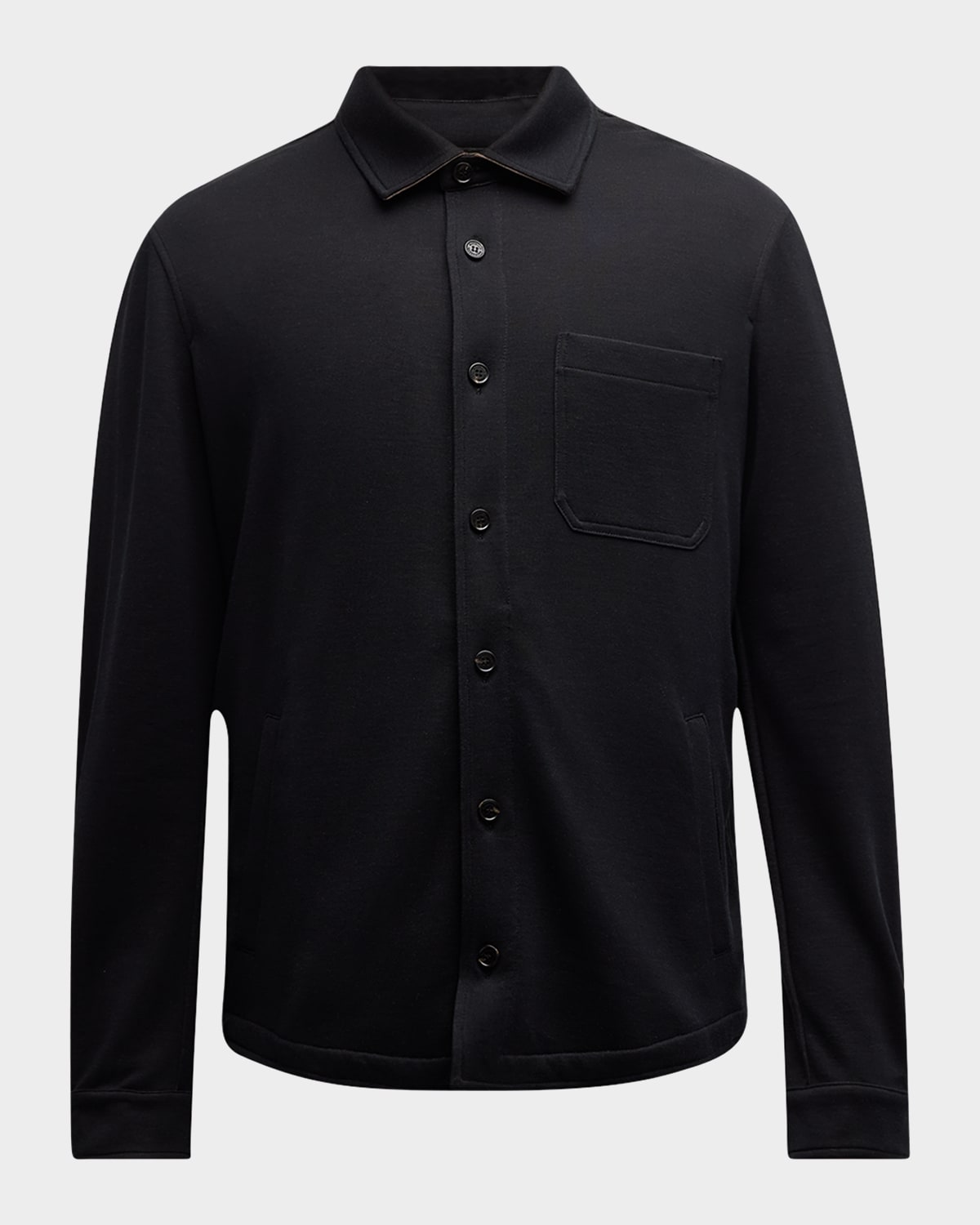 Baldassari Men's Silk Double Jersey Overshirt