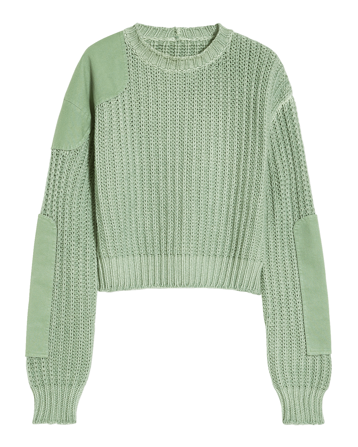 Max Mara Abisso Elbow-Patch Crewneck Knit Sweater