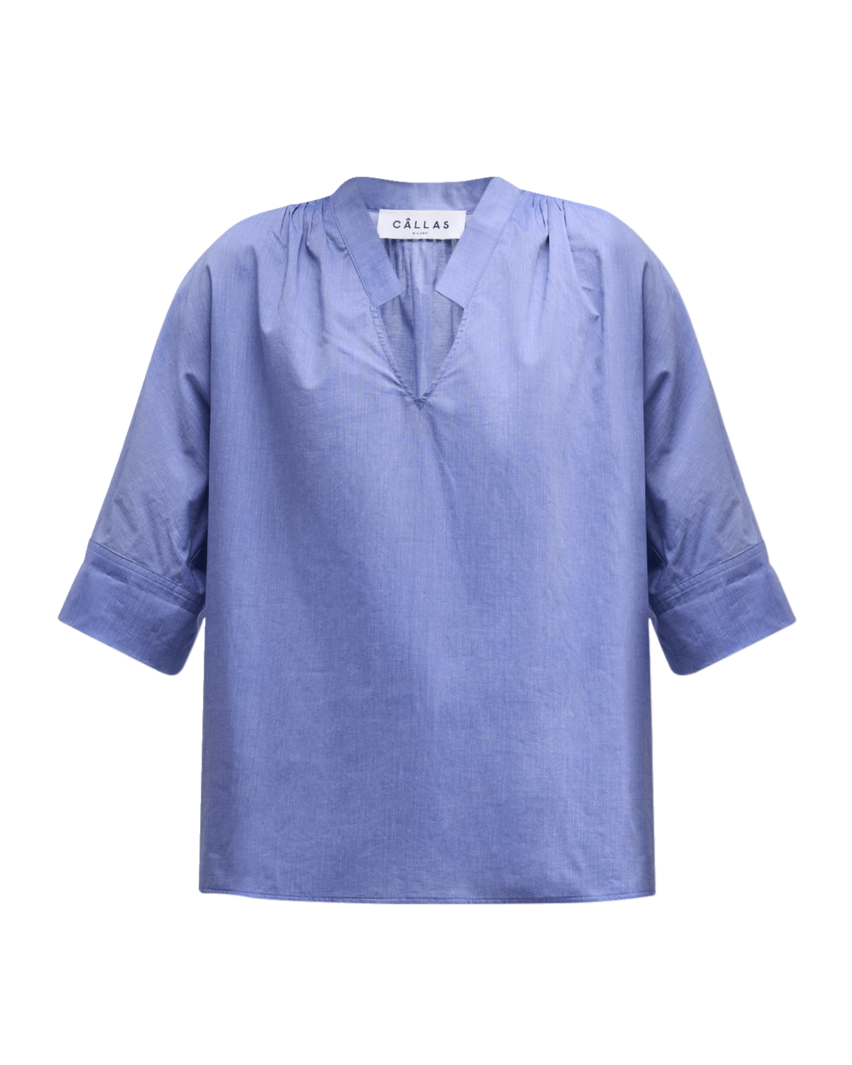 CALLAS Milano Andie Cotton Blouse with Pleated Detail