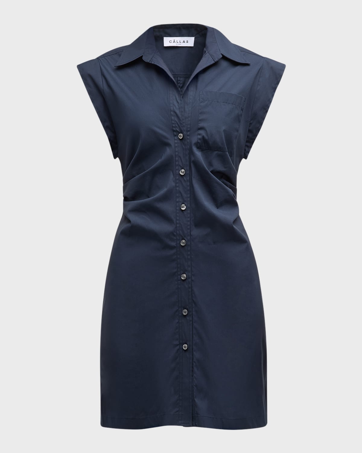 CALLAS Milano Robbie Button-Front Mini Shirtdress