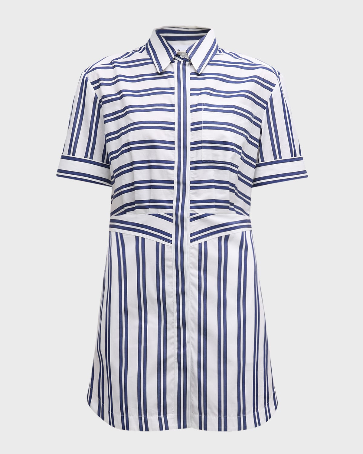 CALLAS Milano Candide Striped Mini Shirtdress