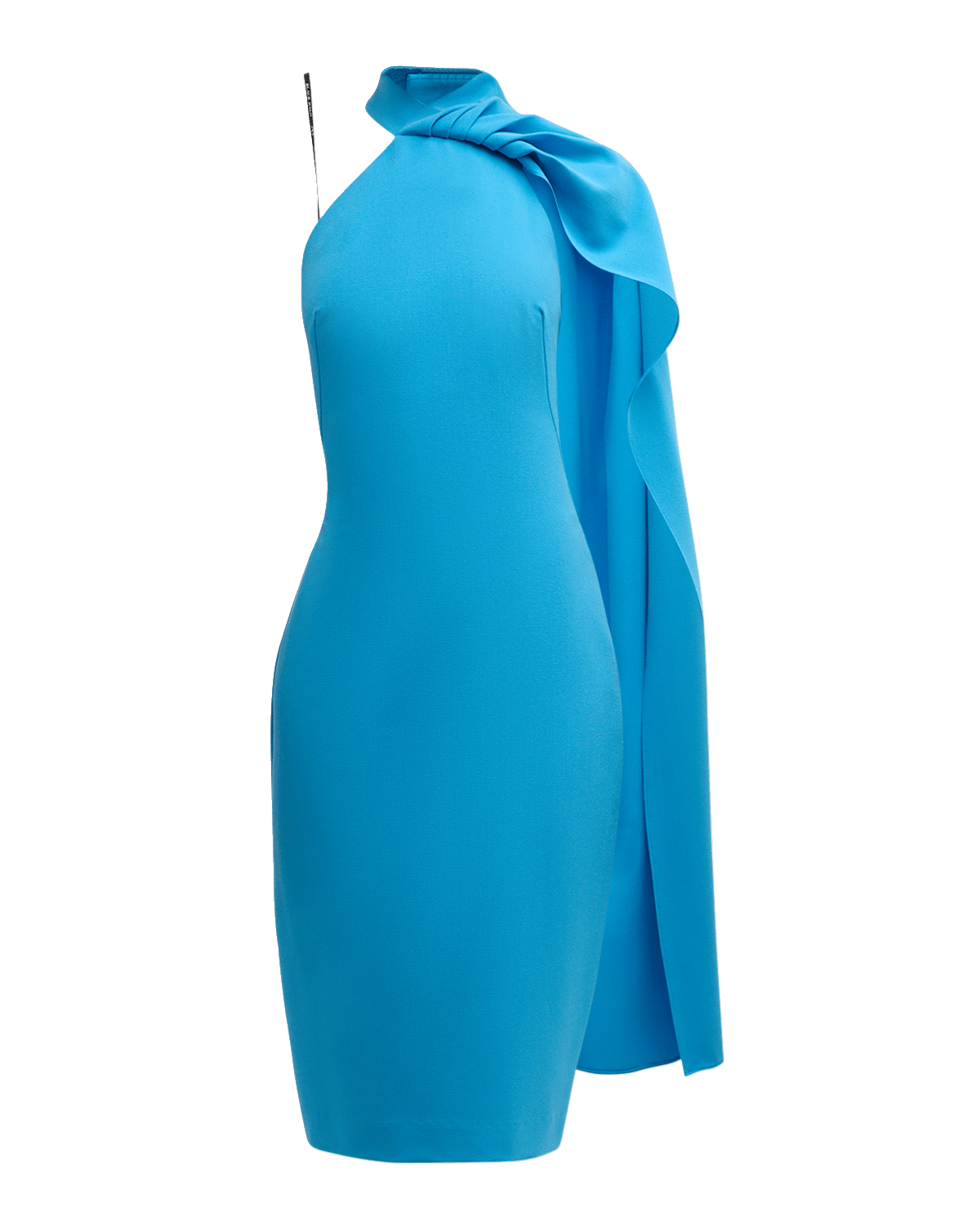 Black Halo Zion Draped Stretch Crepe Halter Midi Dress