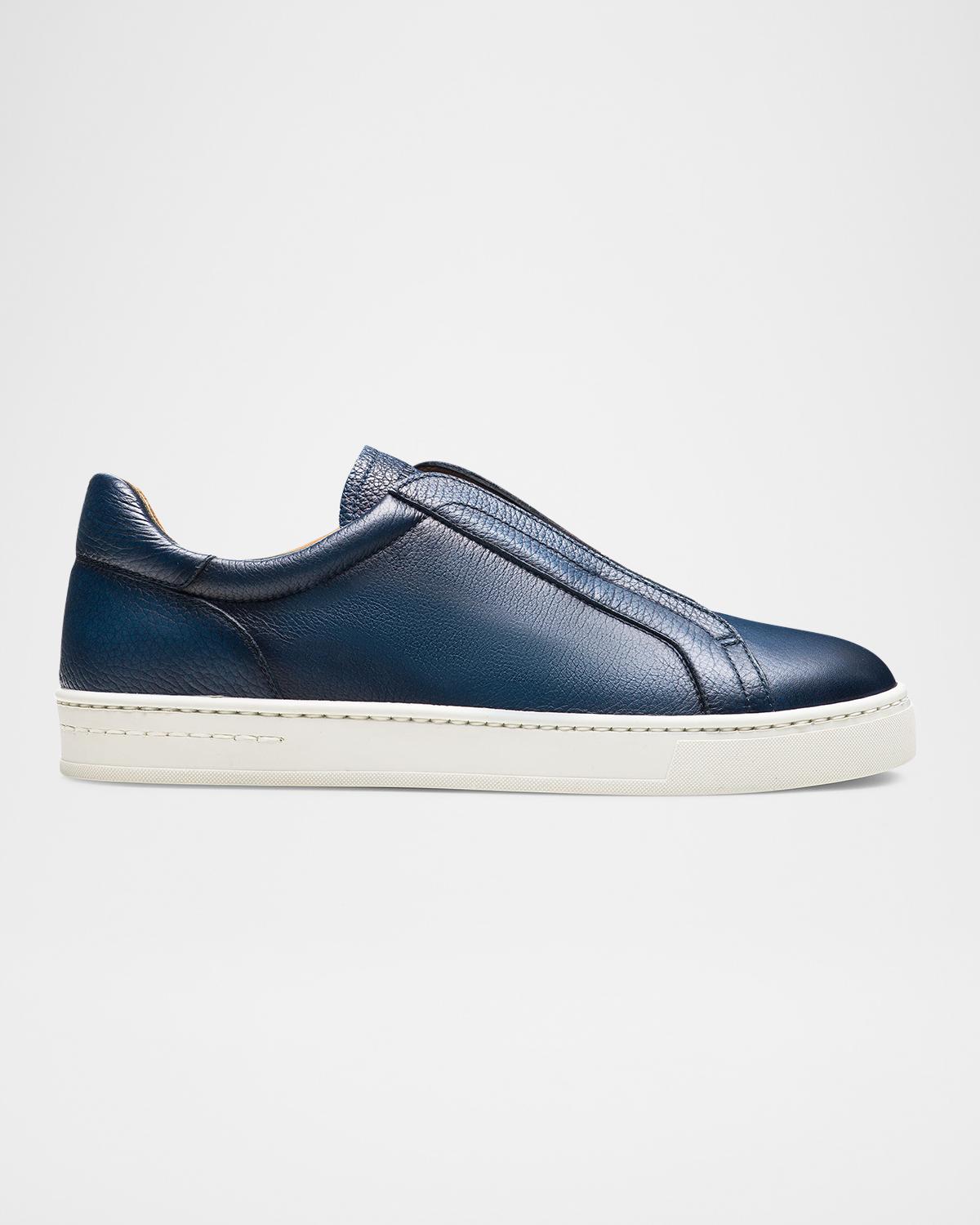 Magnanni Men's Gasol Leather Slip-On Sneakers