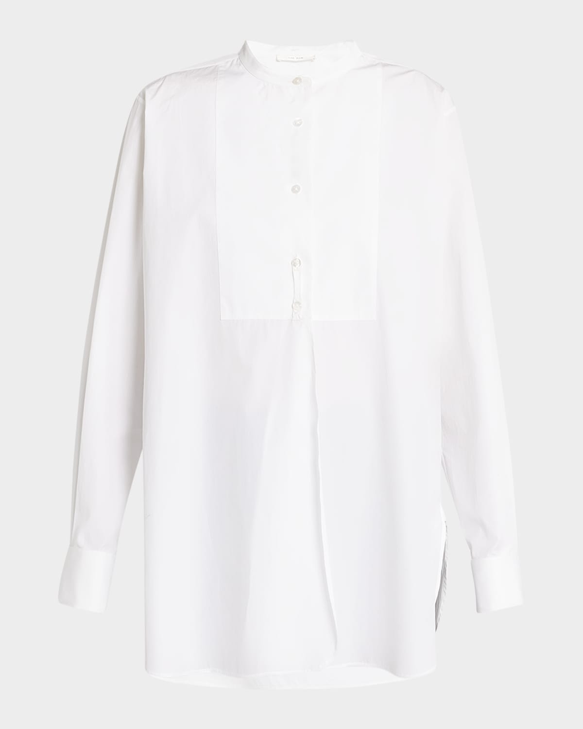 THE ROW Amalia Oversized Bib-Front Collared Shirt