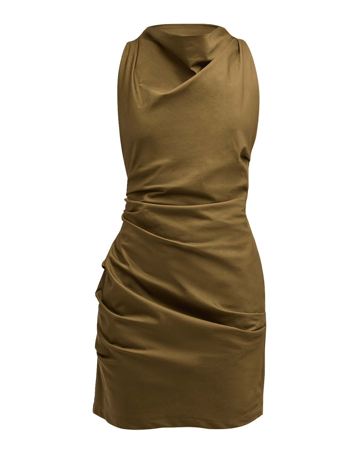 JBQ Braelyn Gathered Cotton Mini Dress