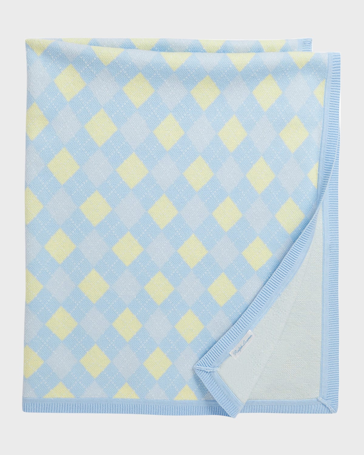 Ralph Lauren Childrenswear Boy's Argyle Cotton Baby Blanket