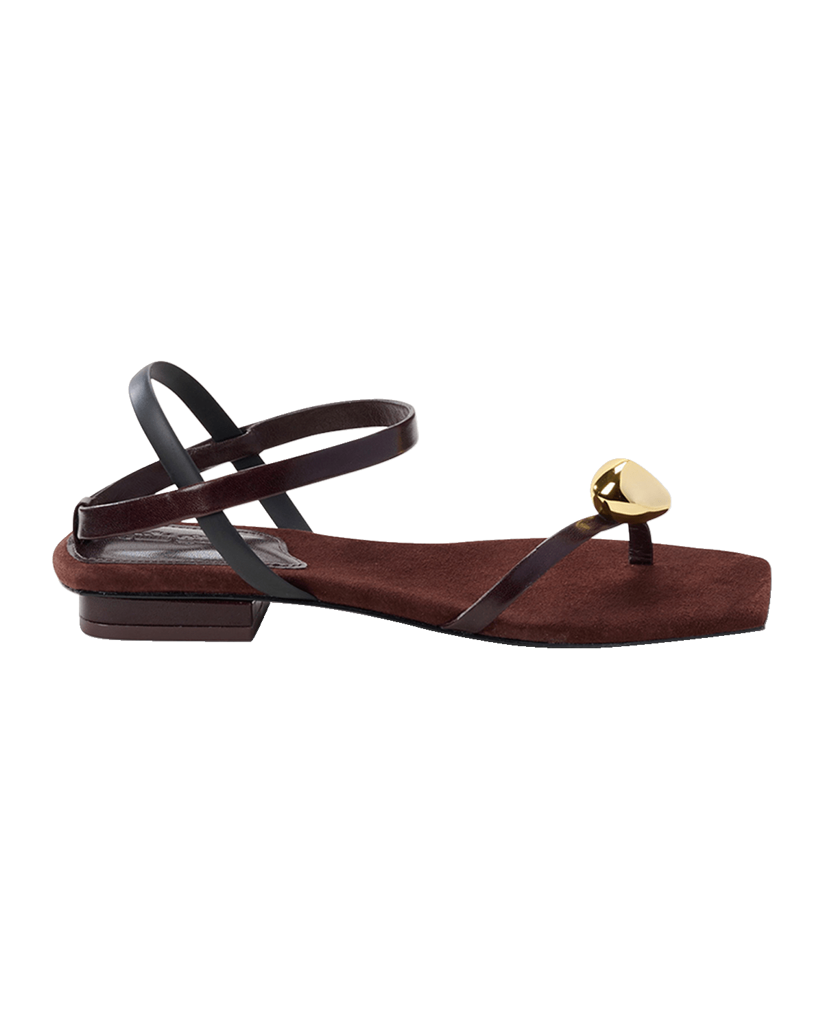 Cult Gaia Illene Leather Jewel Flat Thong Sandals