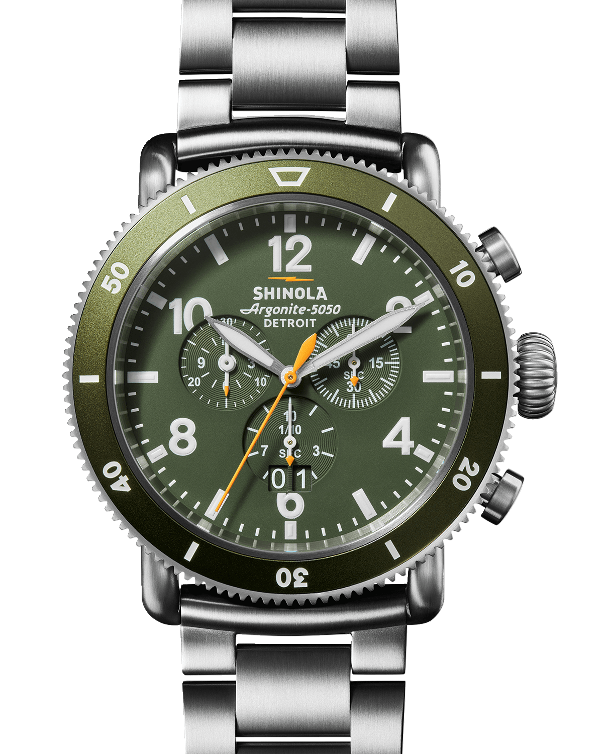 Shinola Men's Runwell Sport Chrono Leather and Titanium Watch Gift Set