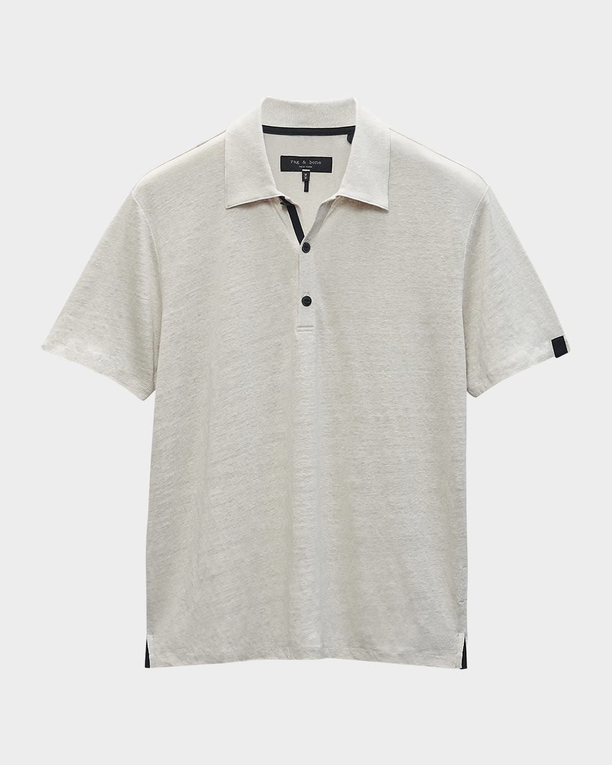 Rag & Bone Men's Taped Linen Polo Shirt