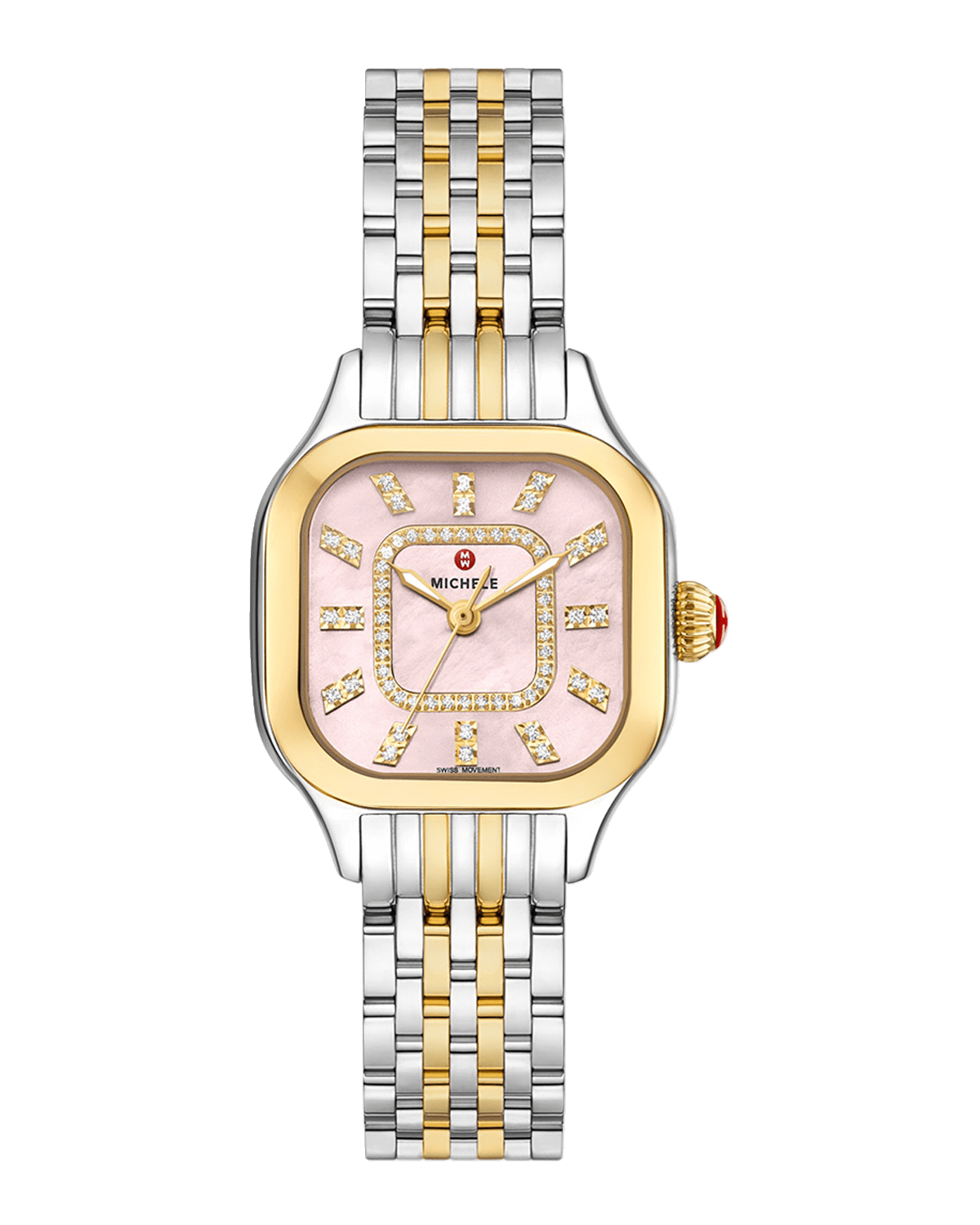 MICHELE Meggie Diamond Dial and Mother-of-Pearl Watch, Peony