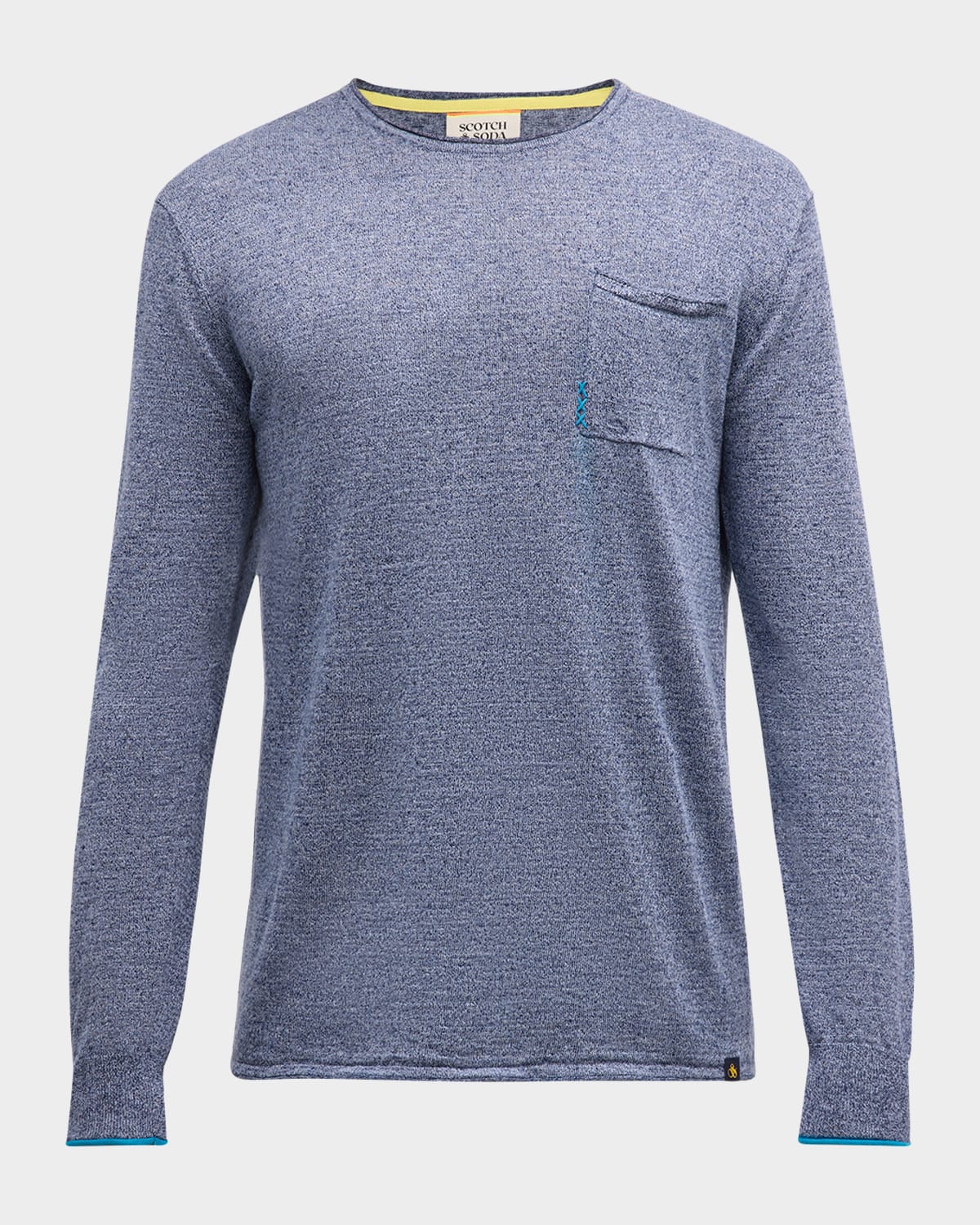 Scotch & Soda Men's Melange Linen-Cotton T-Shirt