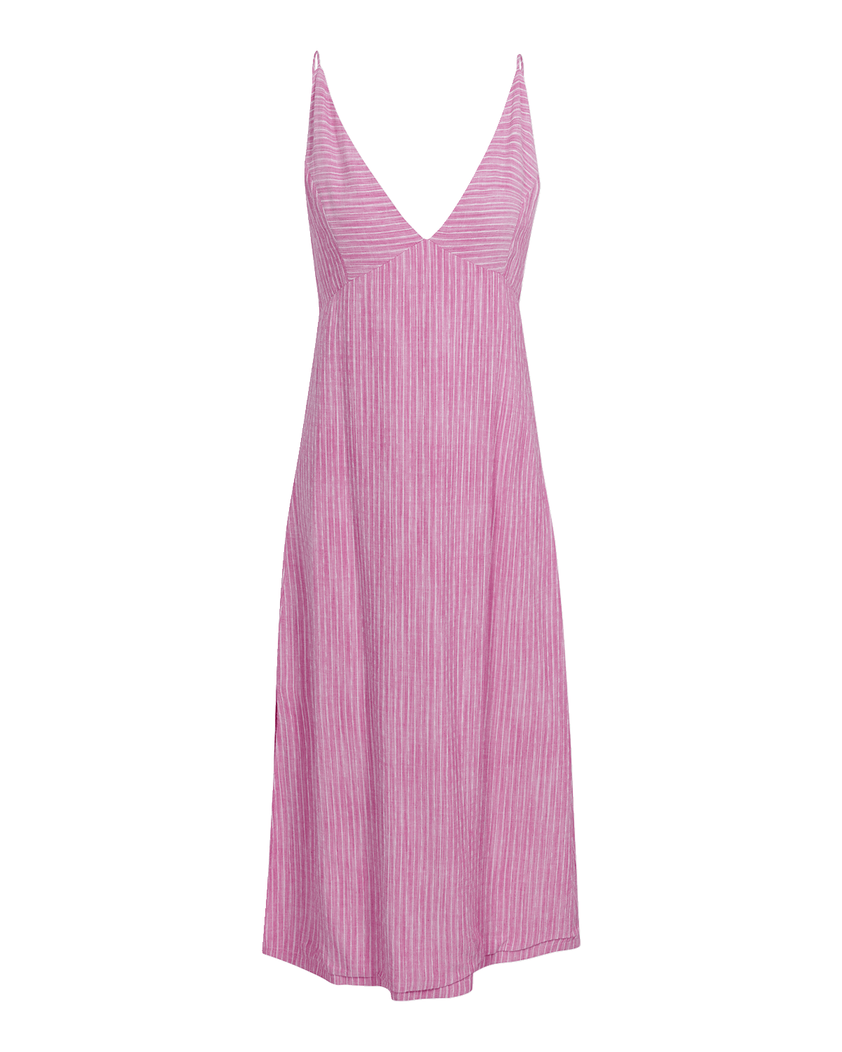 Splendid Chandler Sleeveless Stripe Linen-Blend Midi Dress