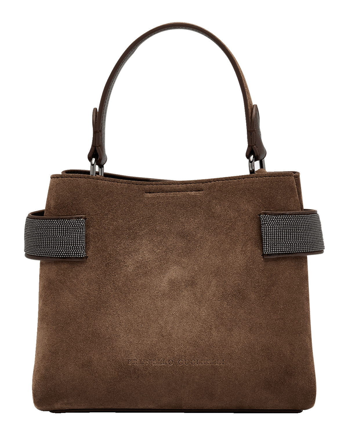 Brunello Cucinelli Mini Monili Velour Top-Handle Bag