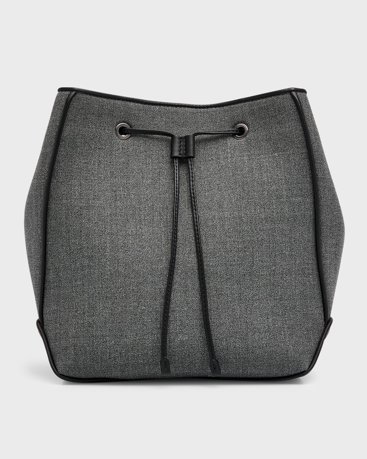 Brunello Cucinelli Small Drawstring Wool Bucket Bag