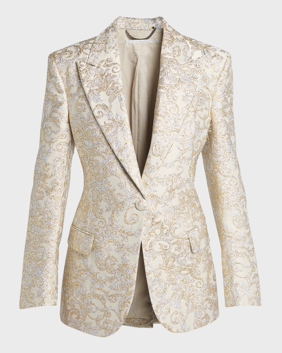 Stella McCartney Metallic Brocade Single-Breasted Jacket