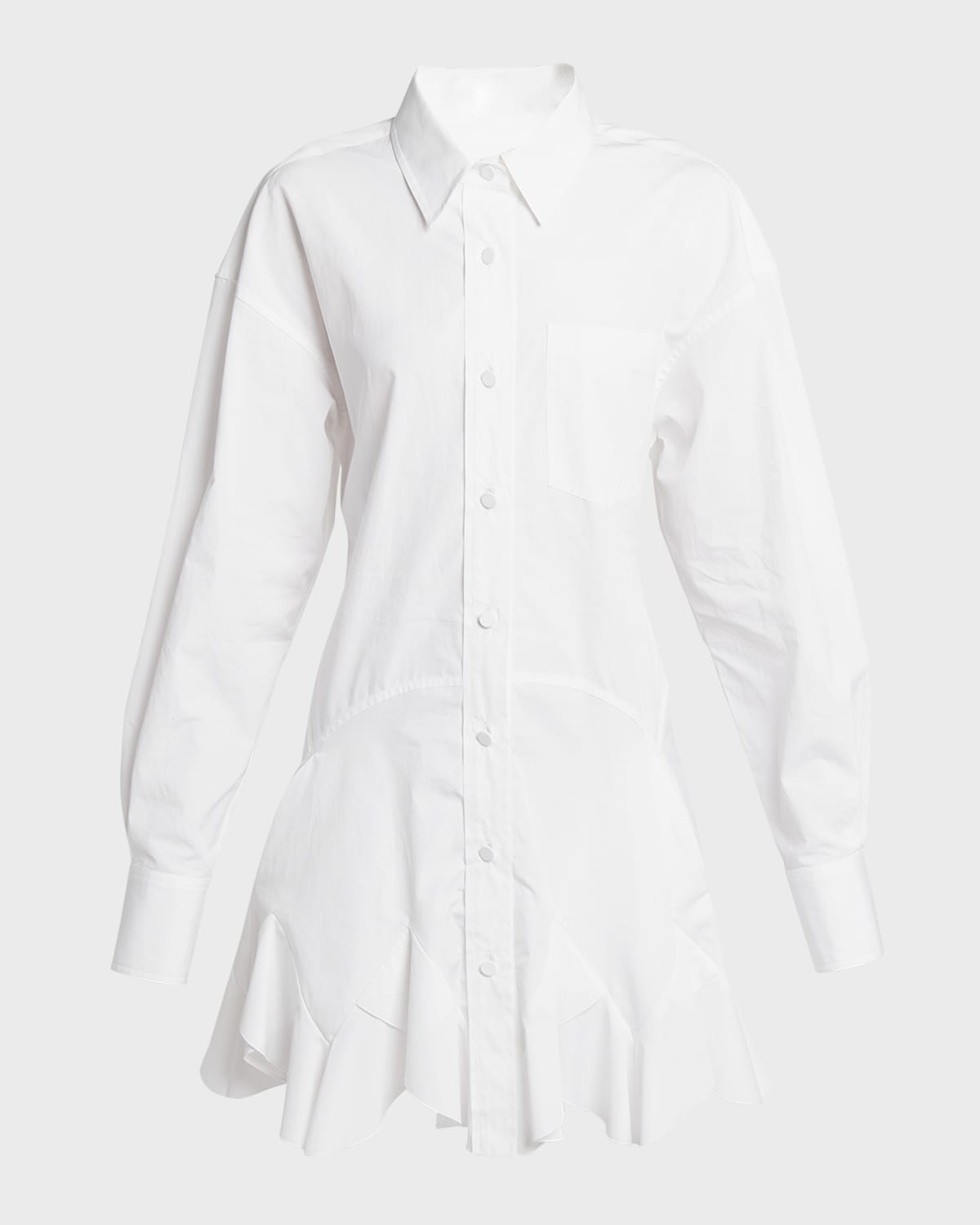 Stella McCartney Ruffled Button-Front Shirtdress