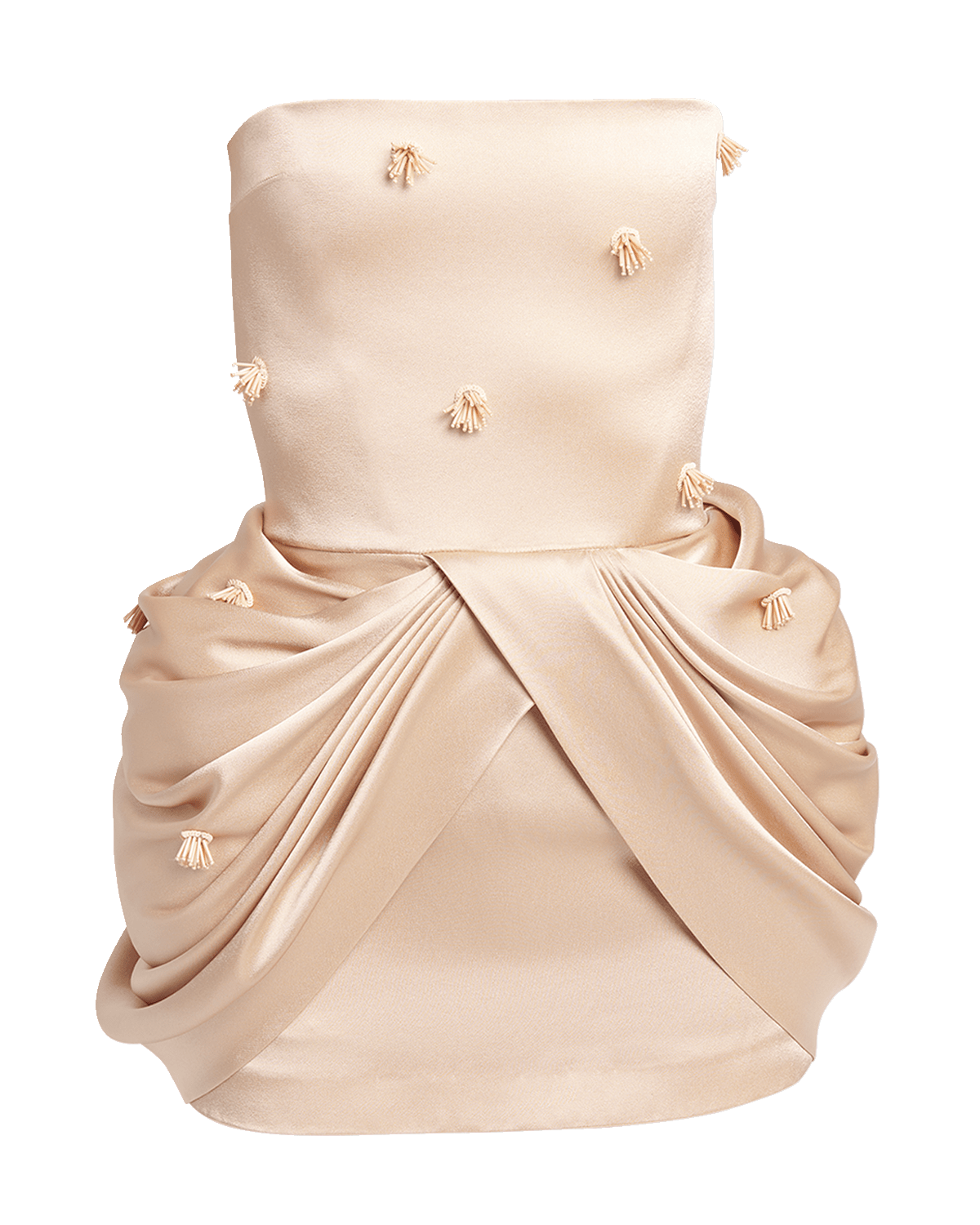 Stella McCartney Bead-Embellished Draped Bustier Mini Dress