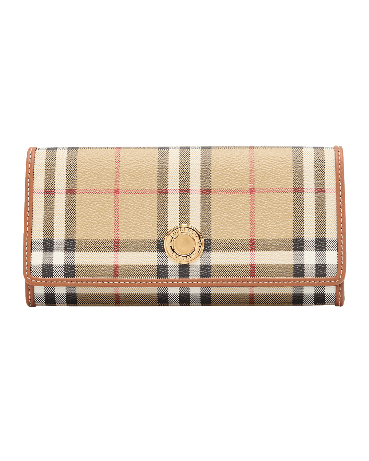 Burberry Halton Check Leather Flap Wallet
