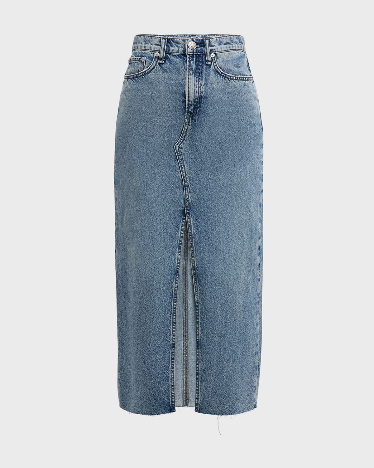 Rag & Bone Clara Denim Midi Skirt