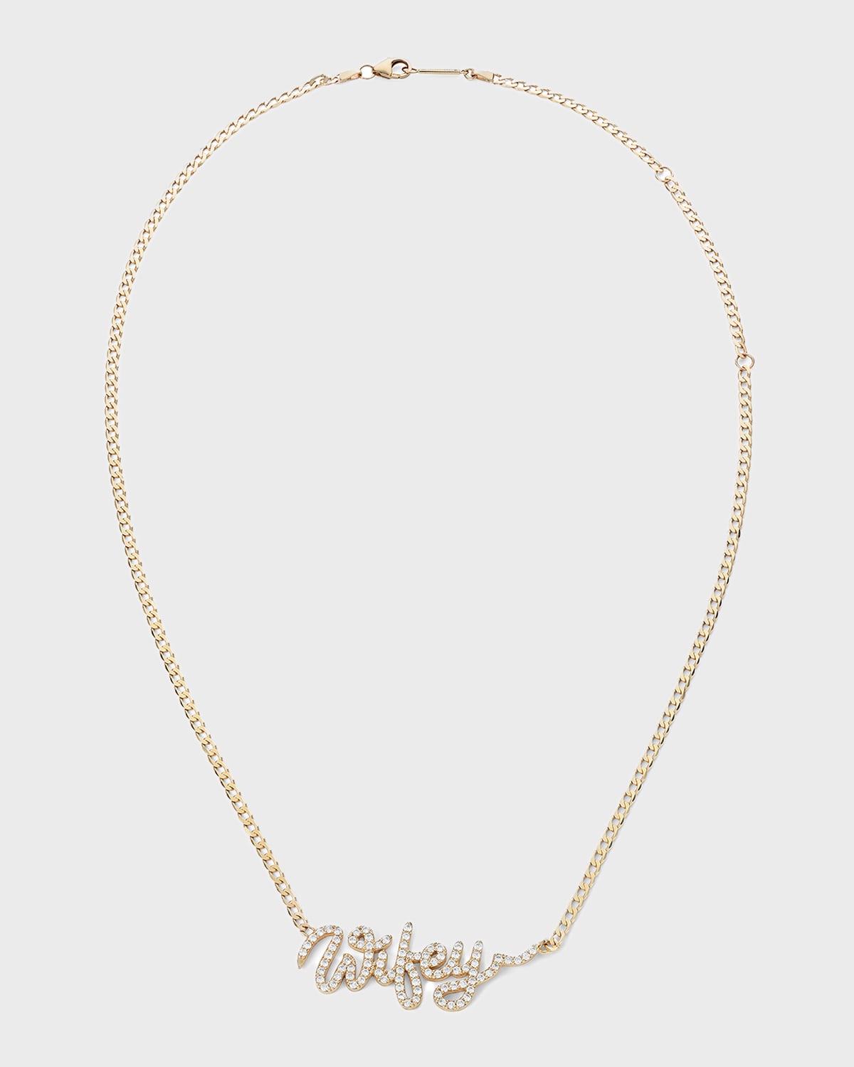 LANA 14k Yellow Gold Wifey Necklace with Diamonds