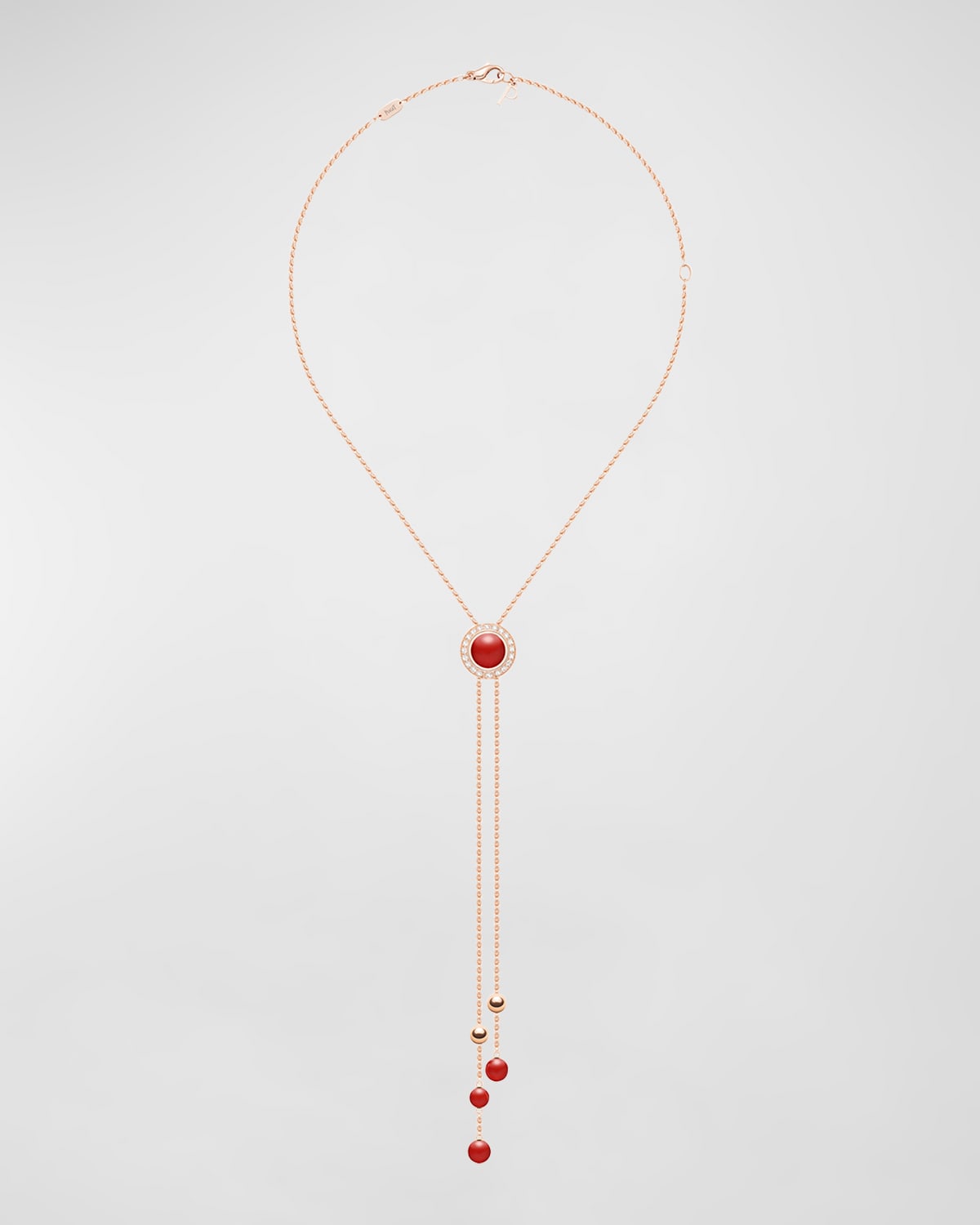 PIAGET Possesion 18k Rose Gold Carnelian Pendant Necklace