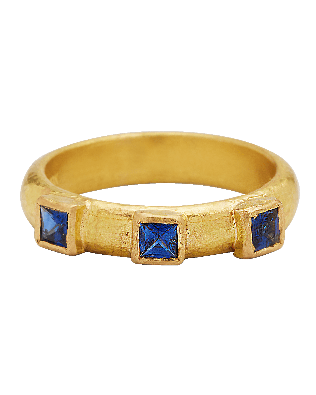 Elizabeth Locke 19k Blue Sapphire Stack Ring