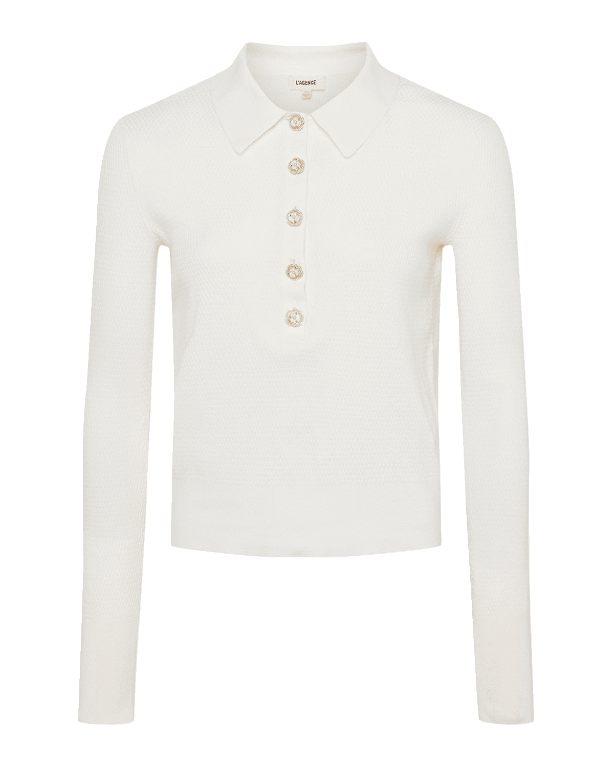 L'Agence Sterling Jewel-Button Sweater
