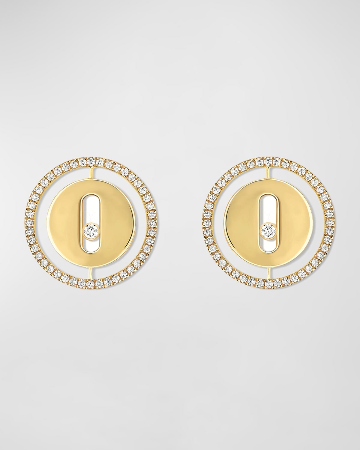Messika Lucky Move 18K Yellow Gold Diamond Stud Earrings