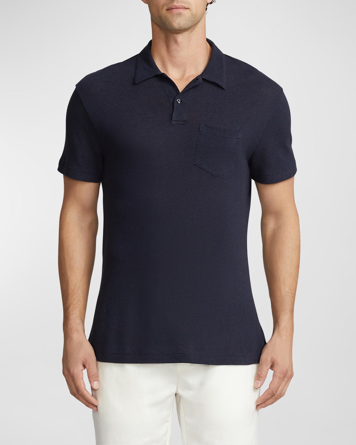 Ralph Lauren Purple Label Men's Linen-Cotton Piqué Polo Shirt