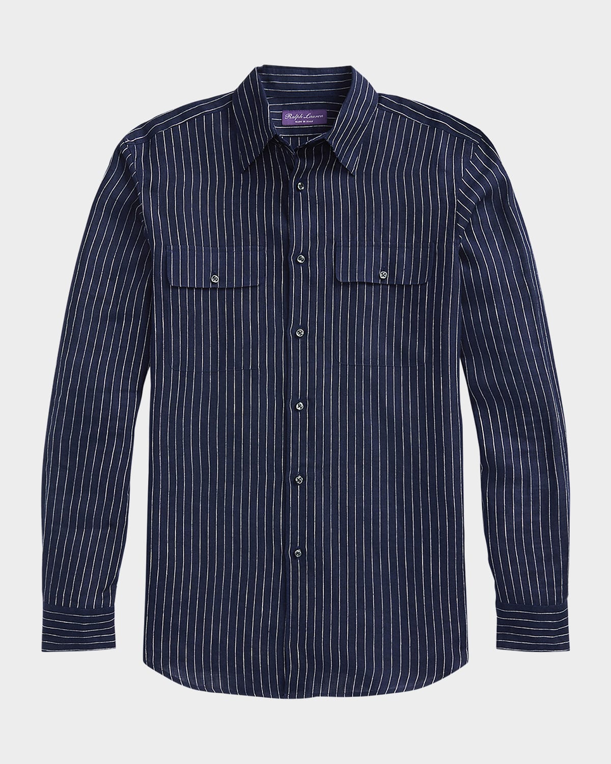 Ralph Lauren Purple Label Men's Norfolk Pinstripe Button-Down Shirt