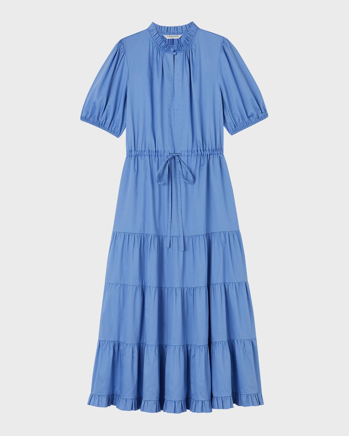 LK Bennett Hedy Tiered Ruffle-Trim Cotton Midi Dress