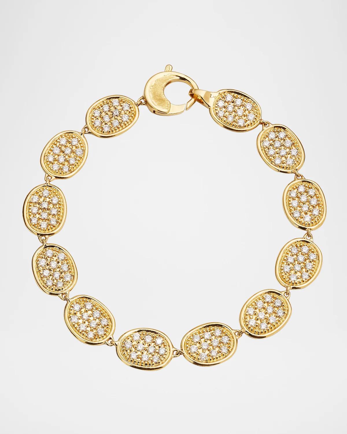 Lunaria 18K Yellow Gold Diamond Pave Bracelet